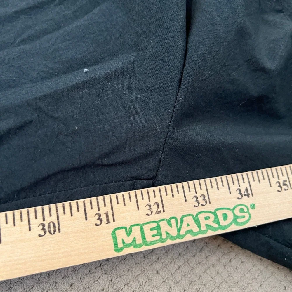 Vintage 1990s Nike Black Nylon Track Pants Windbreaker Joggers Mens Medium